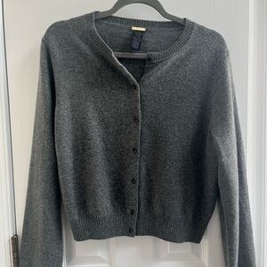 Magaschoni cashmere Charcoal Button-Up Cardigan